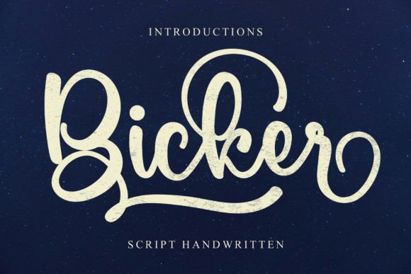 Bicker Font for Web Design