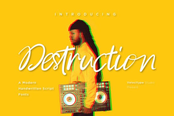 Destruction Font for Creative Projects