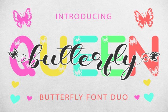 Queen Butterfly Font for Creative Projects