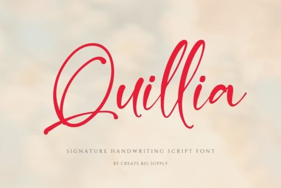 Quillia Font: Elegant Script for Editorial Design